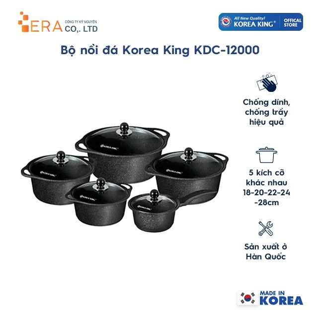  Bộ nồi đá Korea King KDC-12000 