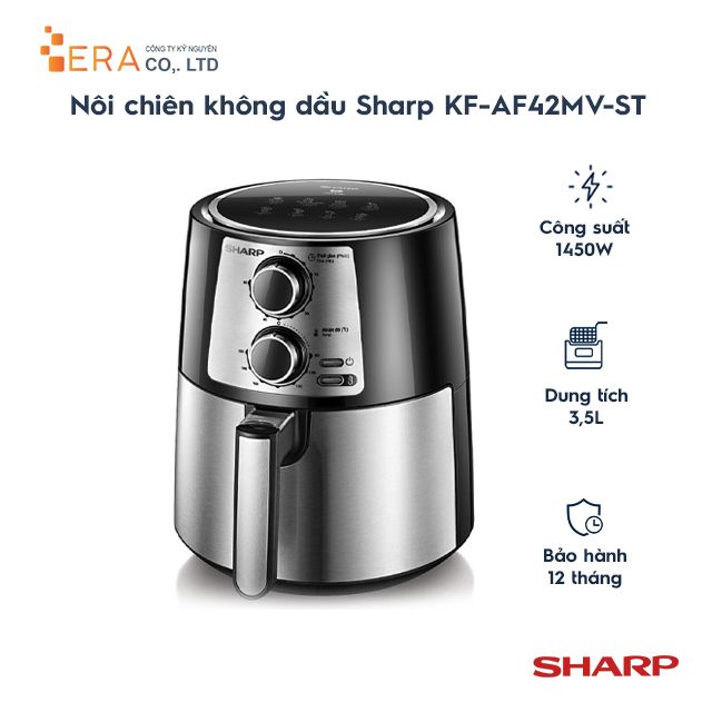  Nồi chiên không dầu Sharp KF-AF42MV-ST 3.5 lít 