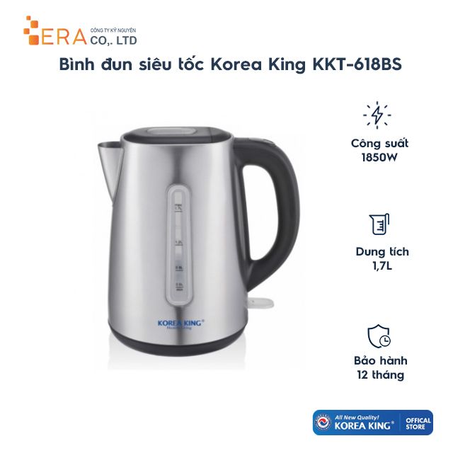  Bình đun siêu tốc Korea King KKT-618BS 