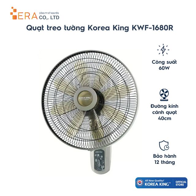  Quạt treo tường Korea King KWF-1680FR 
