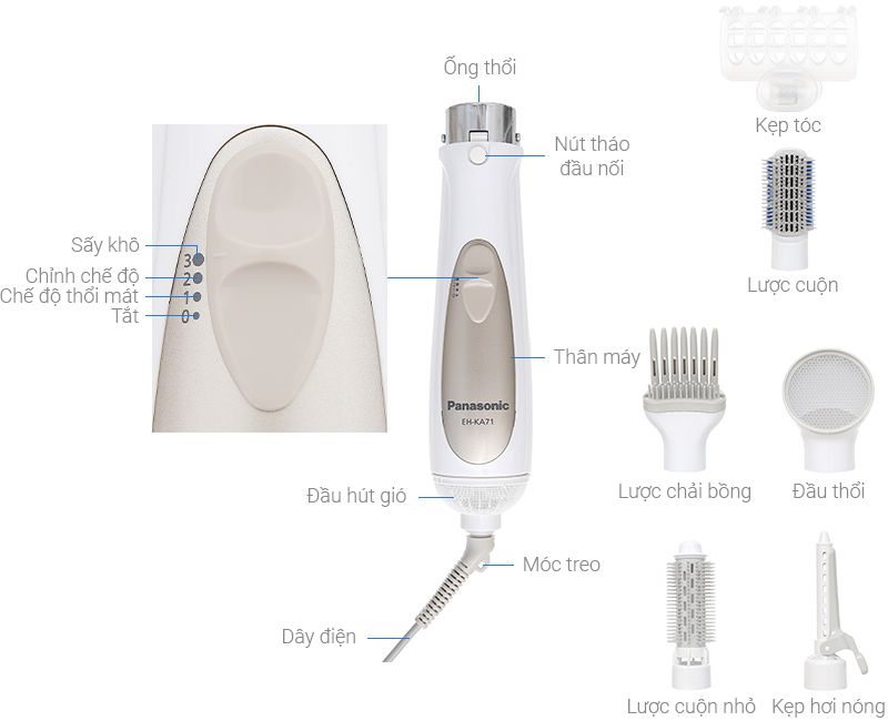 Máy tạo kiểu tóc Panasonic PAST-EH-KA71-W645