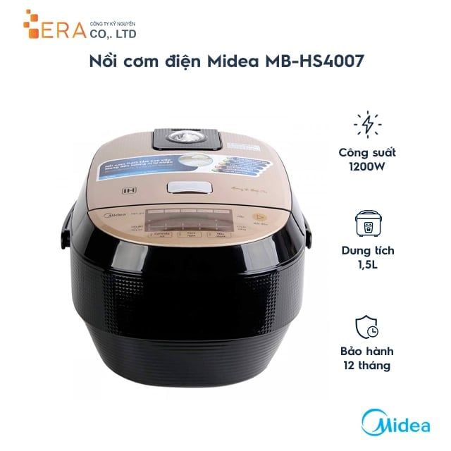  Nồi cơm điện cao tần Midea MB-HS4007 1.5L 