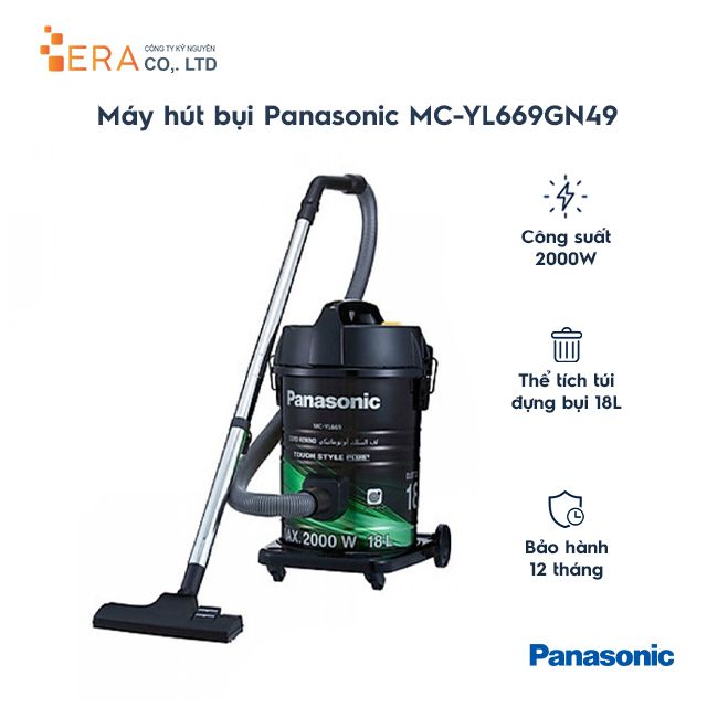  Máy hút bụi Panasonic PAHB-MC-YL669GN49 18L 