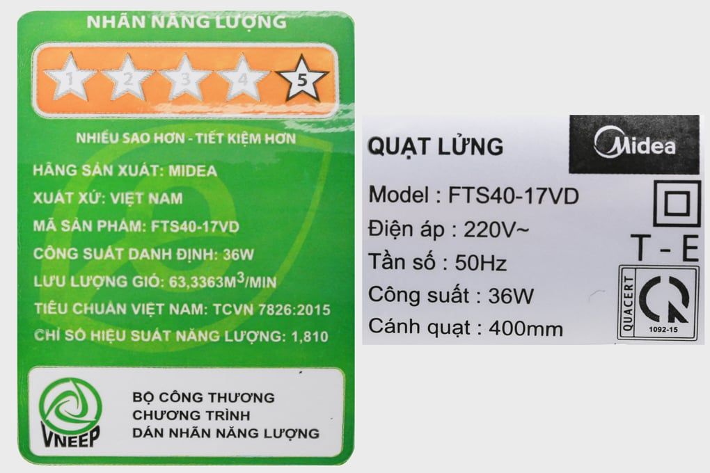  QUẠT LỬNG MIDEA FTS40-17VD 