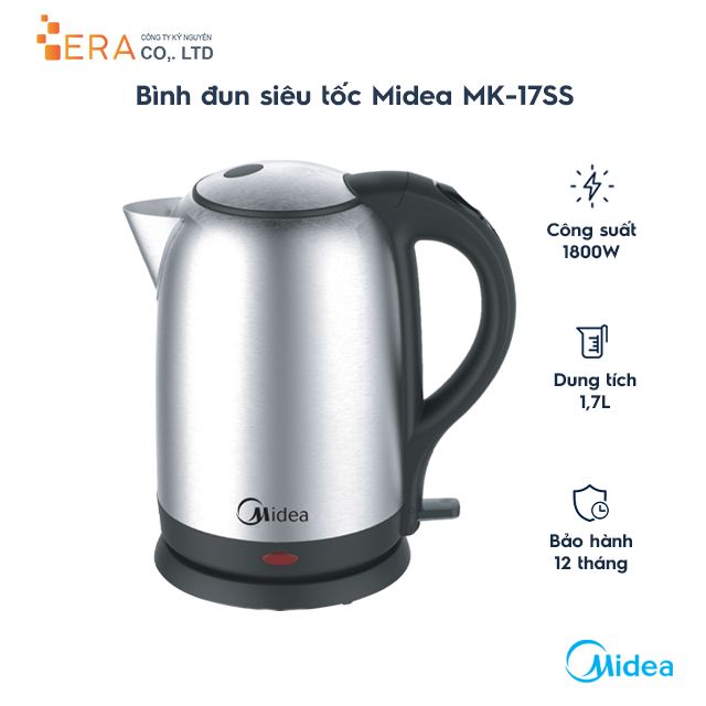  Bình đun siêu tốc Midea MK-17SS (1,7L) 