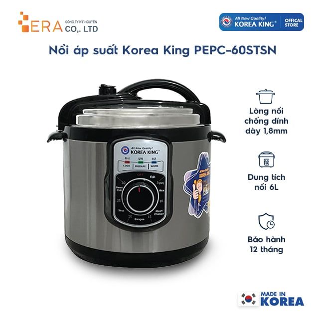  Nồi áp suất điện Korea King PEPC-60STSN 