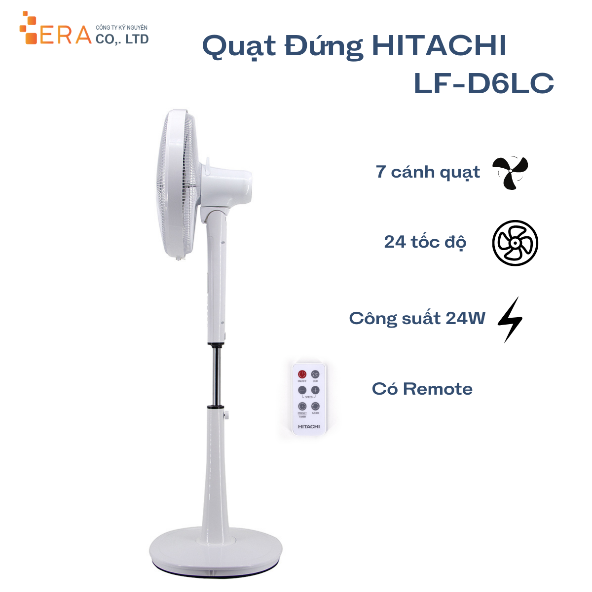  Quạt Đứng HITACHI LF-D6RC 