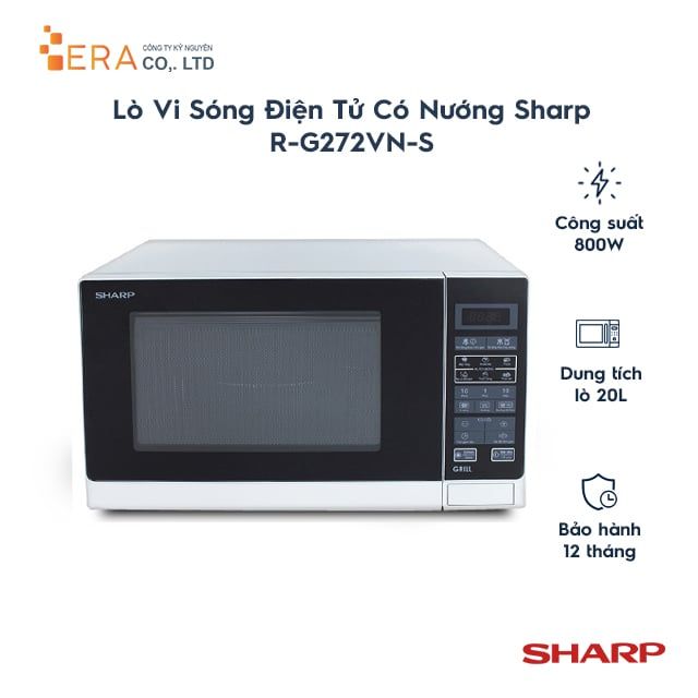  Lò Vi Sóng Có Nướng Sharp R-G272VN-S 20L 