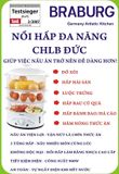  Nồi hấp điện 3 tầng Braburg B3L (Trắng) - Hàng chính hãng 