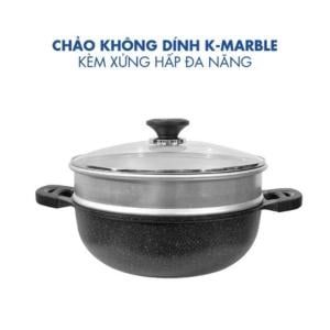  Chảo không dính kèm xửng hấp đa năng Korea King KW-32MSI (đường kính 32cm)-Hàng chính hãng 