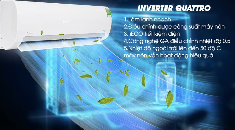  MÁY LẠNH MIDEA INVERTER 1.5HP MSMAIII-13CRDN1 