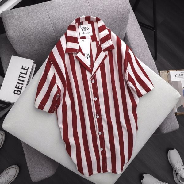  Sơ mi sọc đỏ vnxk 