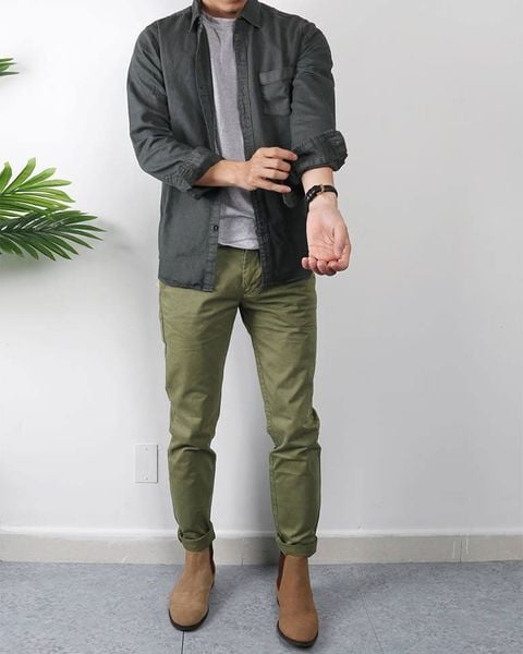  Quần kaki rêu vnxk 