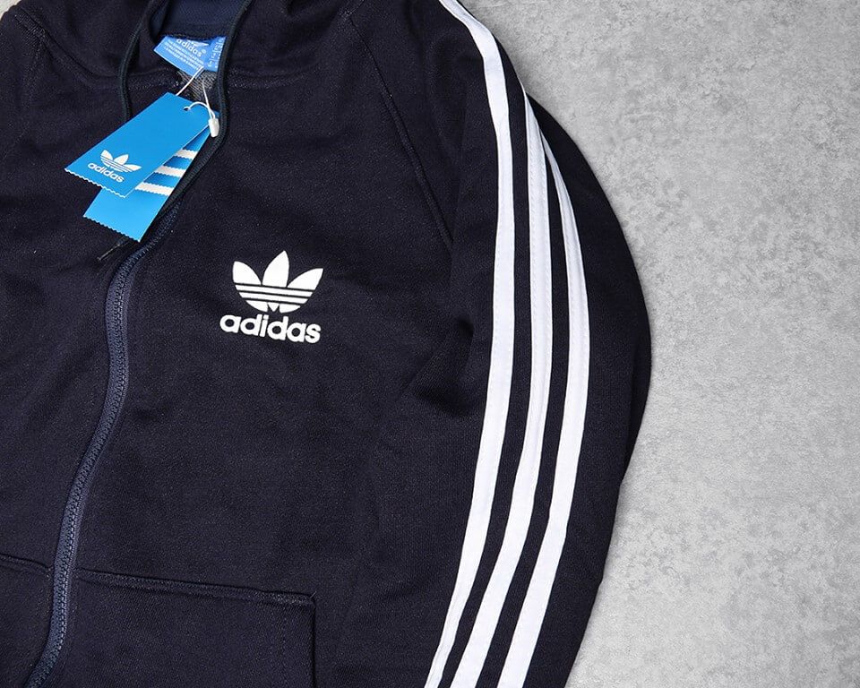  Áo hoodie adidas dây kéo xanh đen 