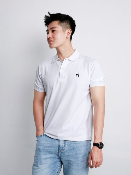  Áo polo basic trắng PL01 