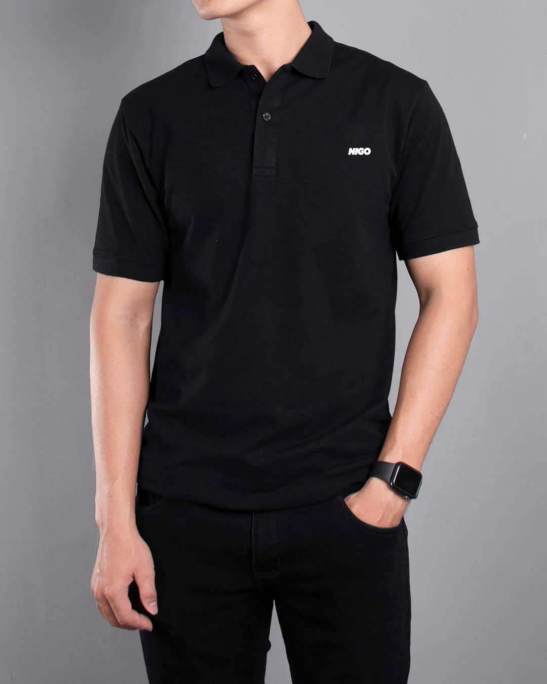  Áo polo basic black 06 