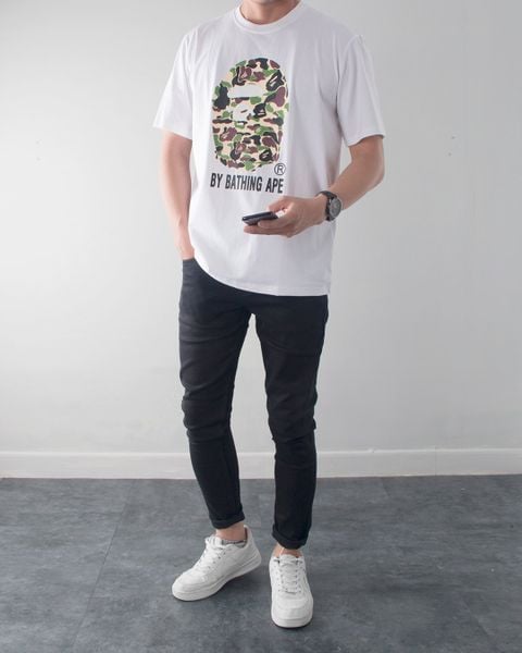  Thun trắng ape head camo xanh 