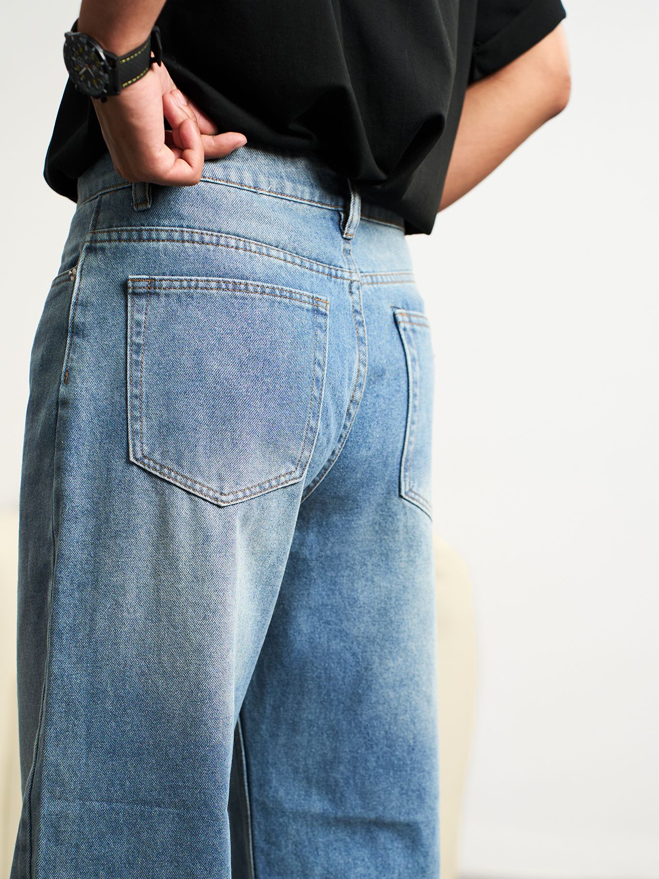  Quần jean ống rộng nigo midblue 61 