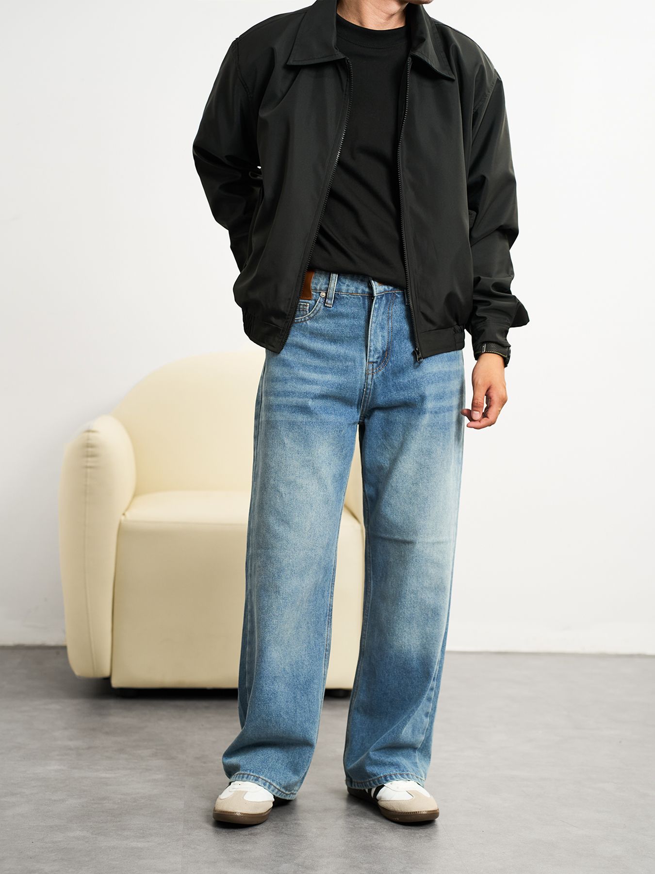 Quần jean ống rộng nigo midblue 61 