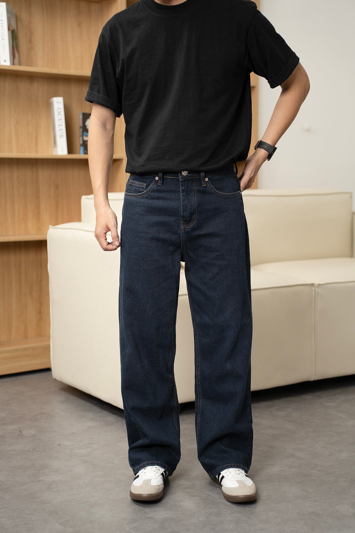 Quần jean straight wide leg 42 