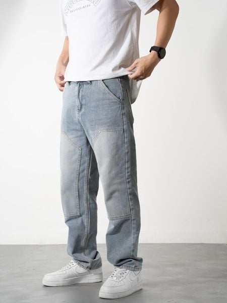  Jean double knee silver gray 41 