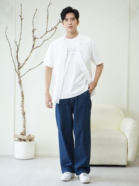  Sơ mi cuban trắng 