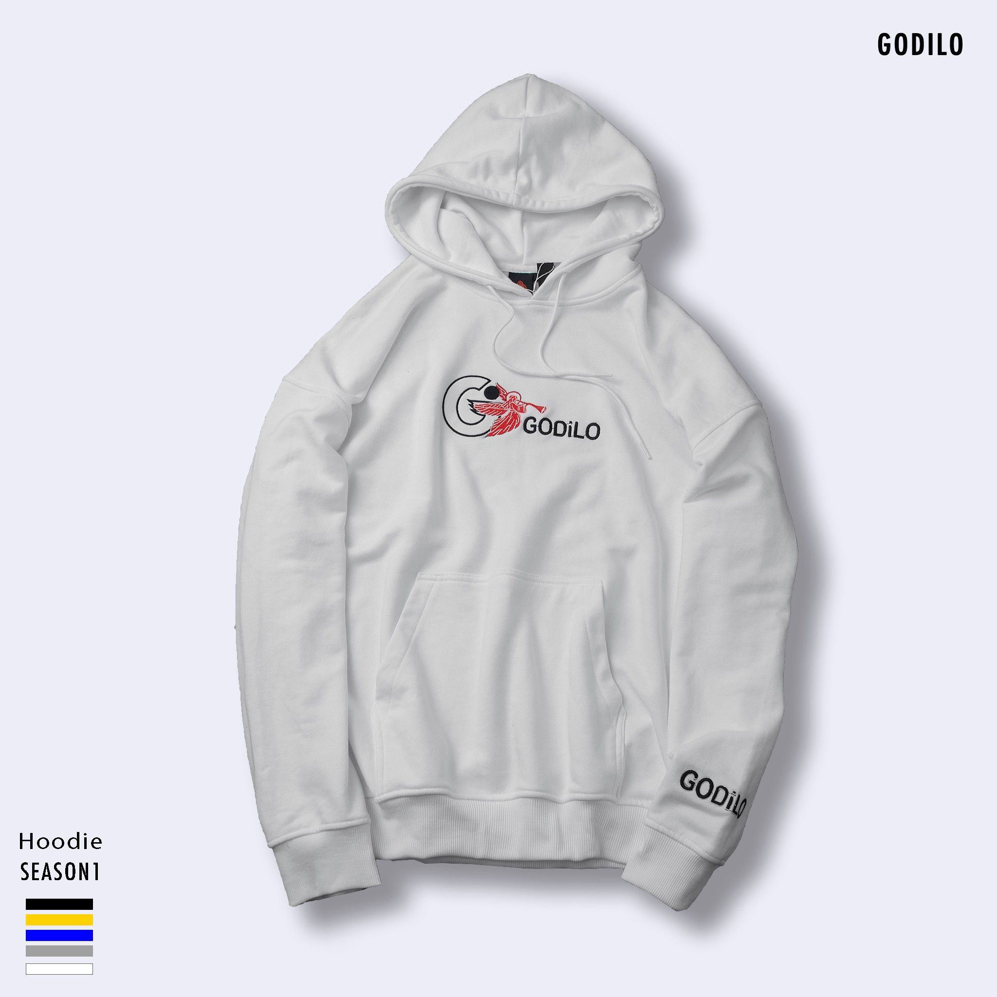  Hoodie godilo white 