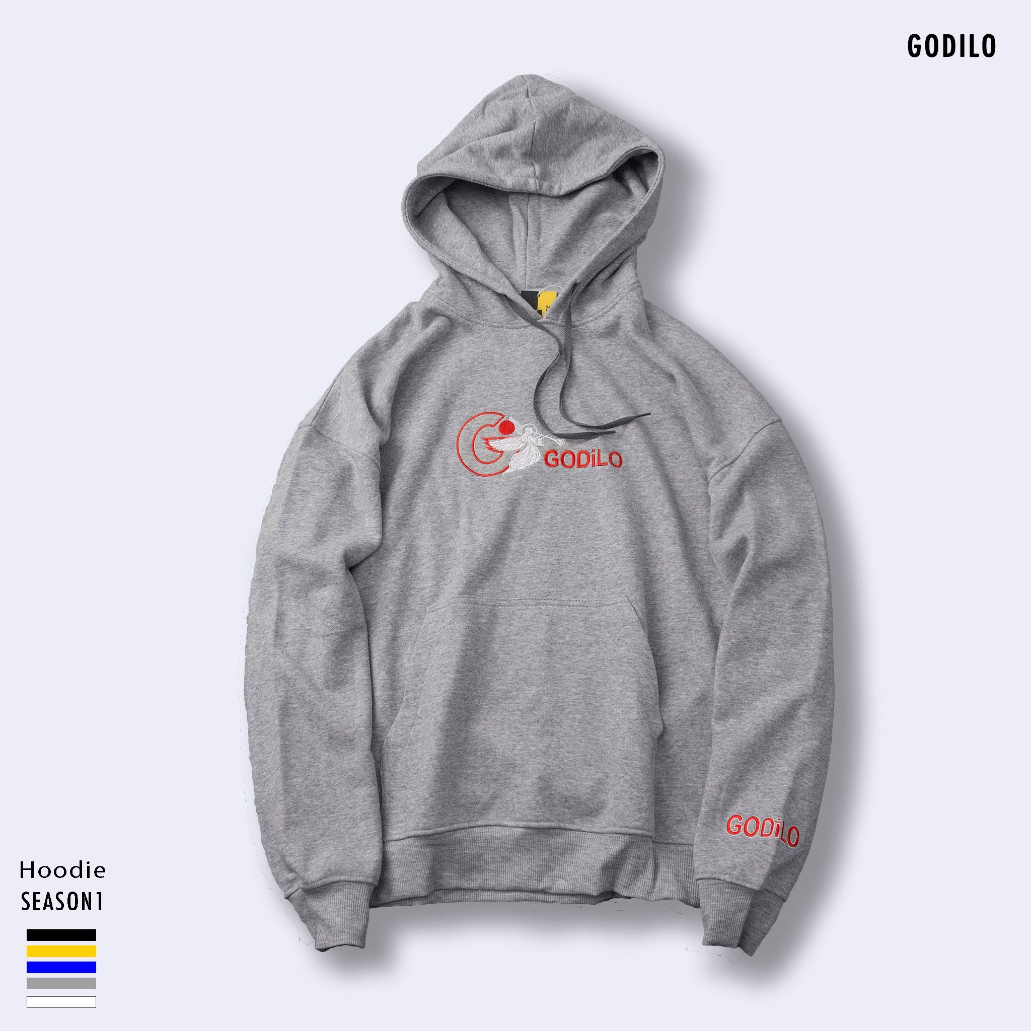  Hoodie grey godilo 