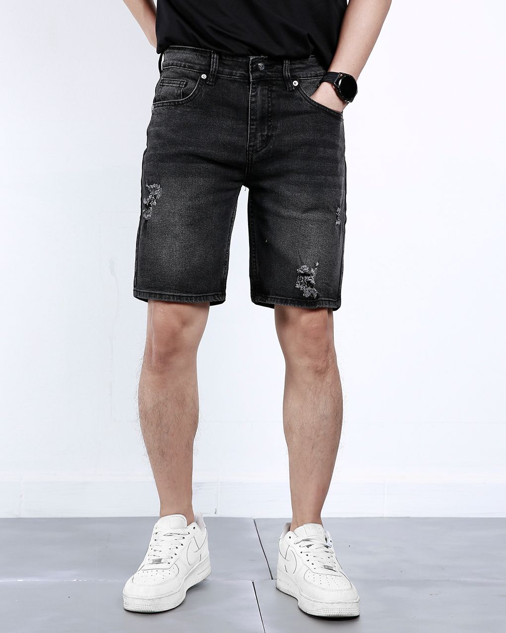  Quần short jean grey regularfit 05 