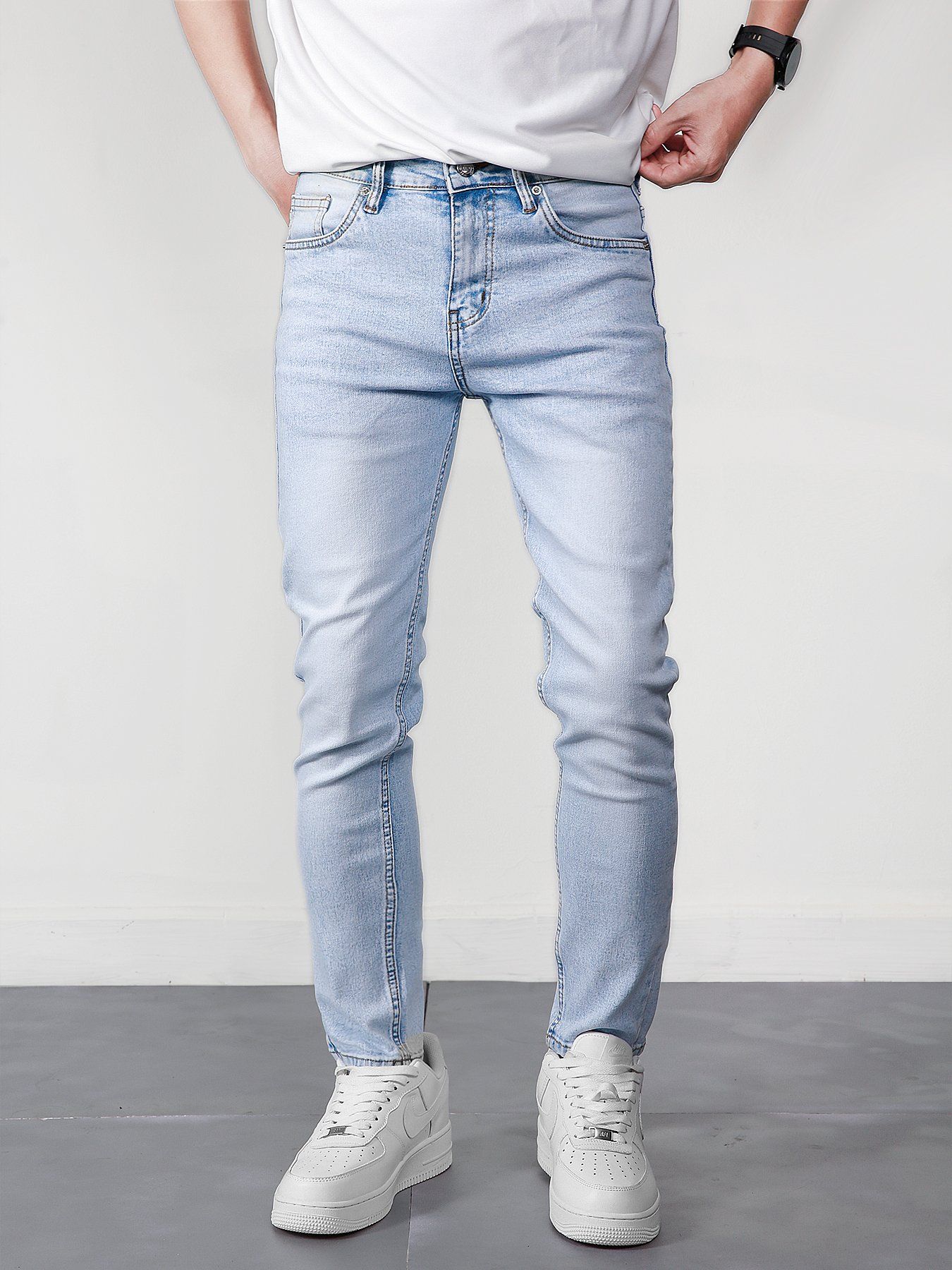  Quần jean basic light tapered 08 