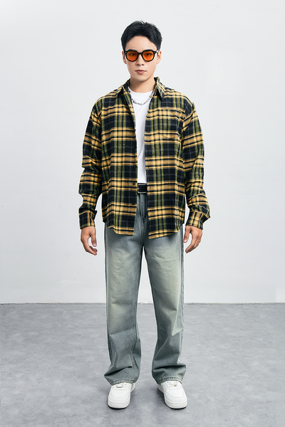  Sơ mi flannel yellow 