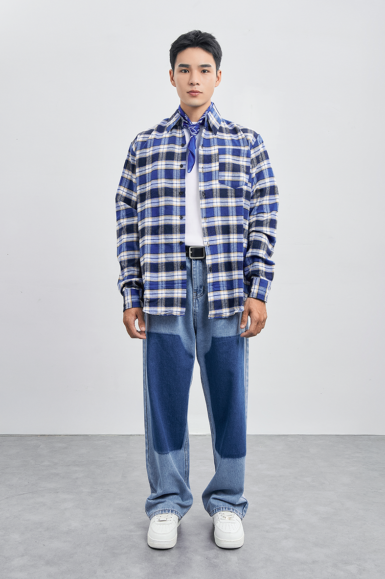  Sơ mi flannel blue 