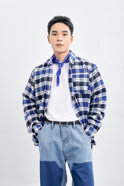 Sơ mi flannel blue 