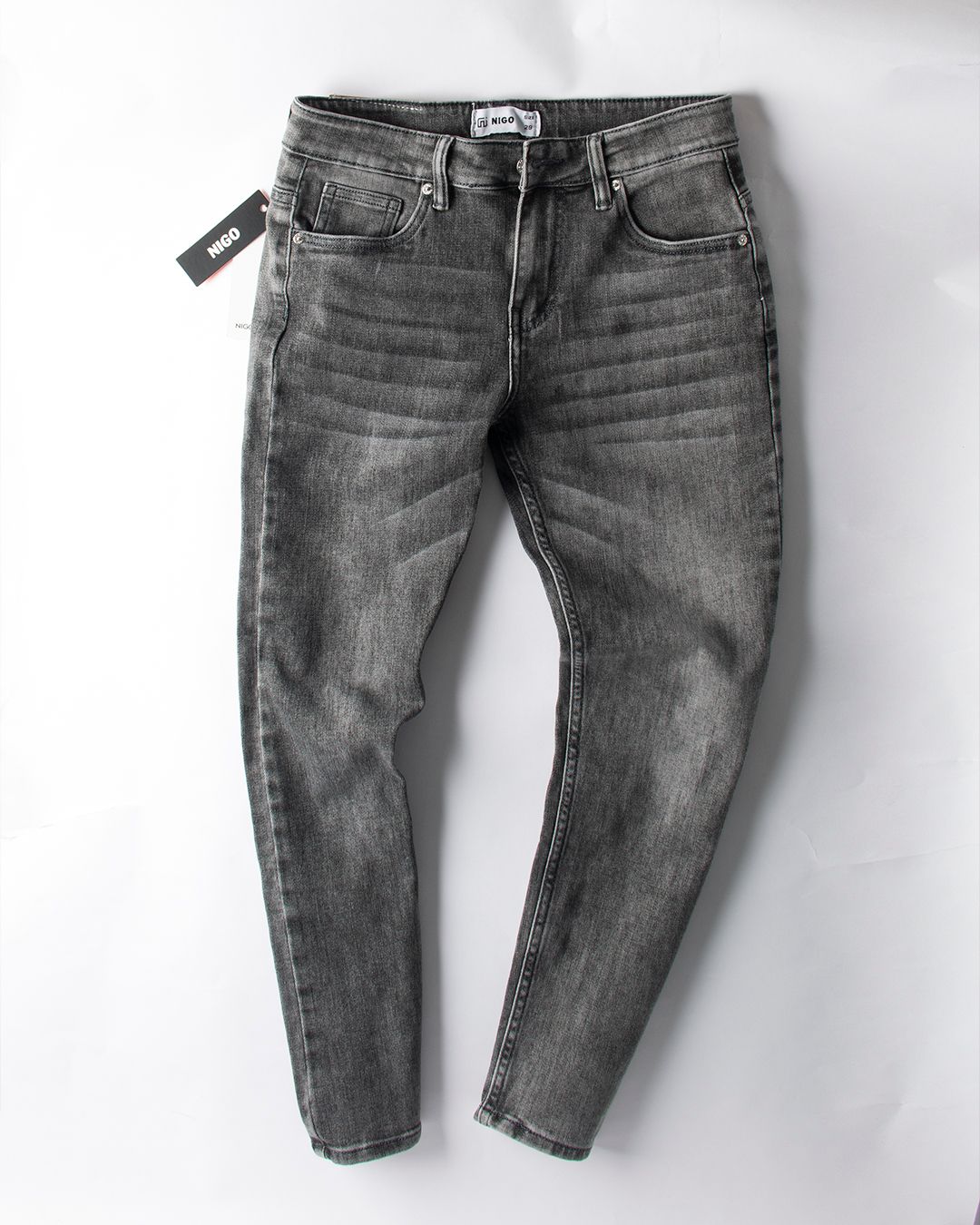  Quần jean regular fit xám nhạt 78 