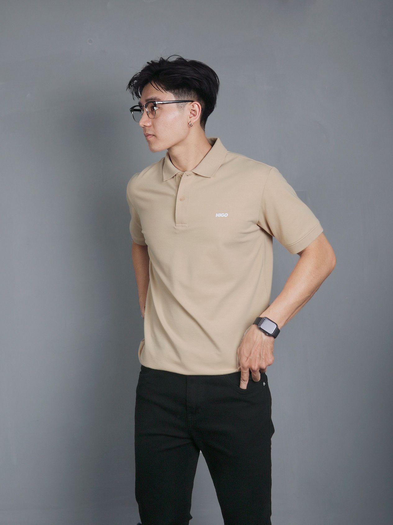  Áo polo basic cream 08 