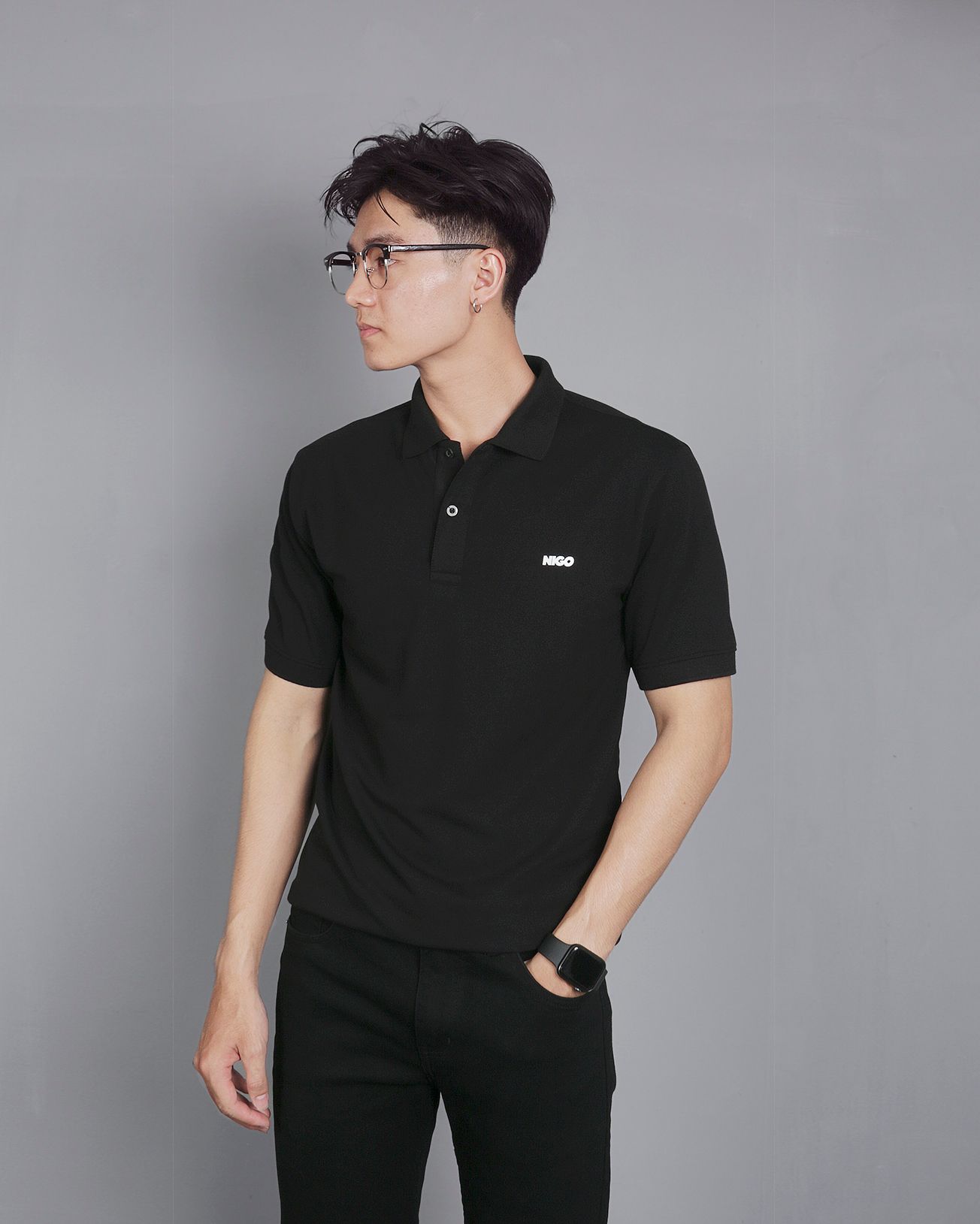  Áo polo basic black 06 