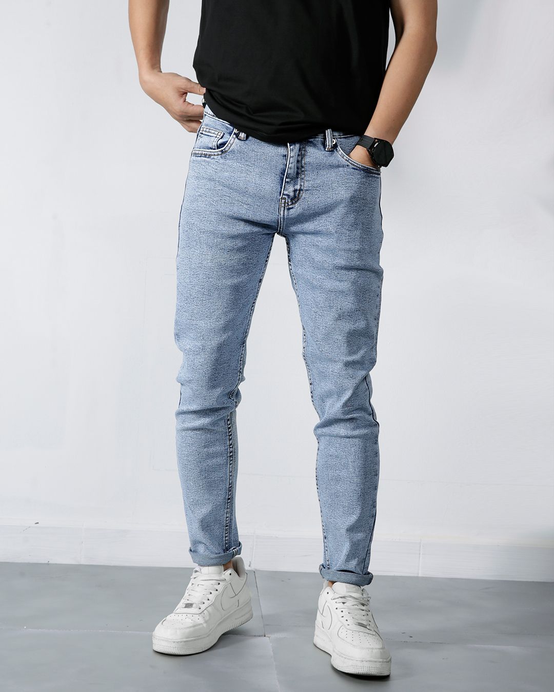  Quần jean basic tape lighblue 05 