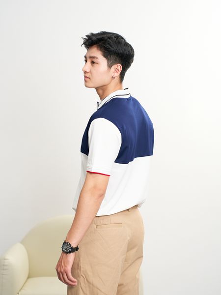  Áo polo 06 navi mix white 