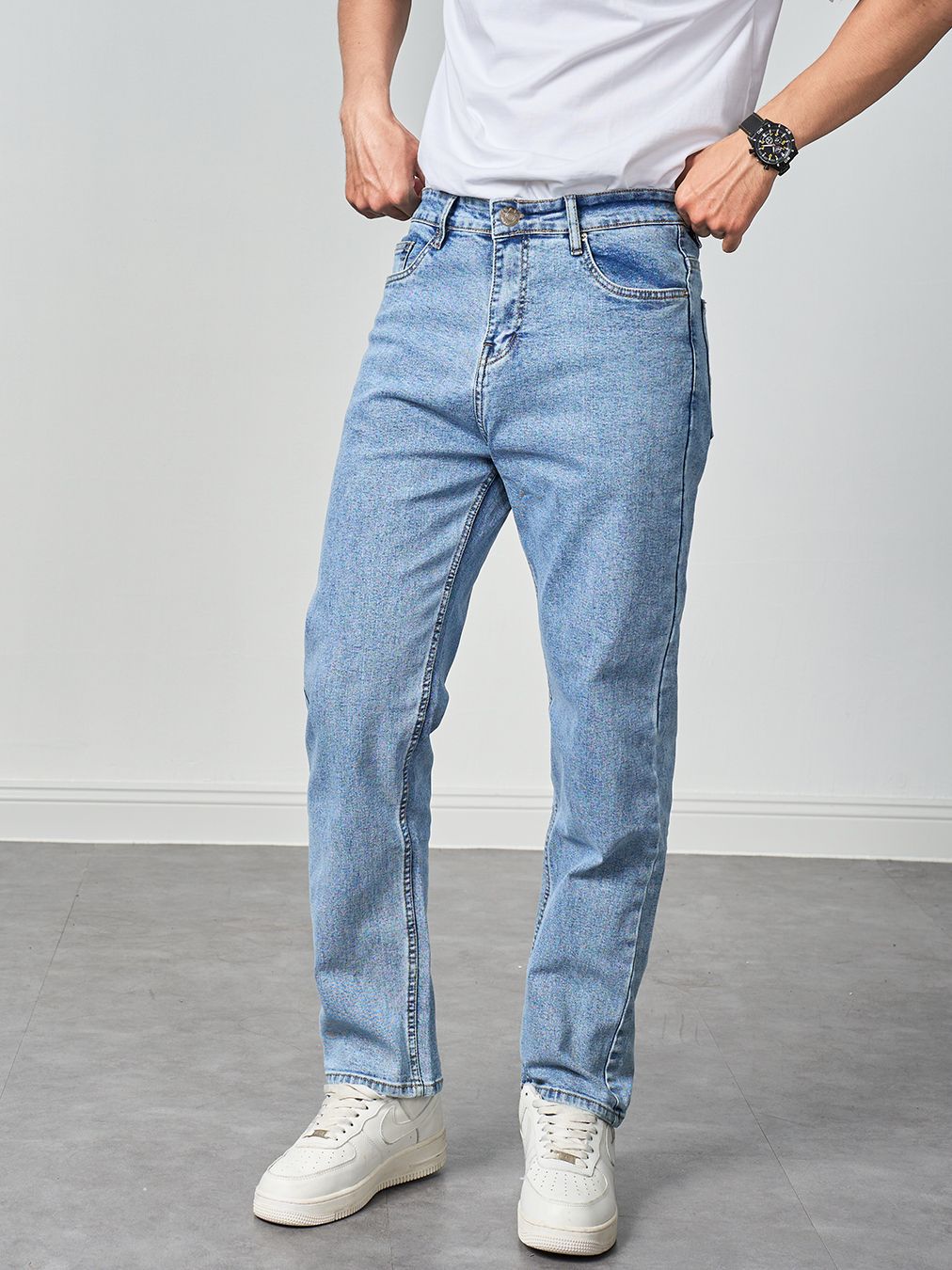  Quần jean regular fit Midblue 21 