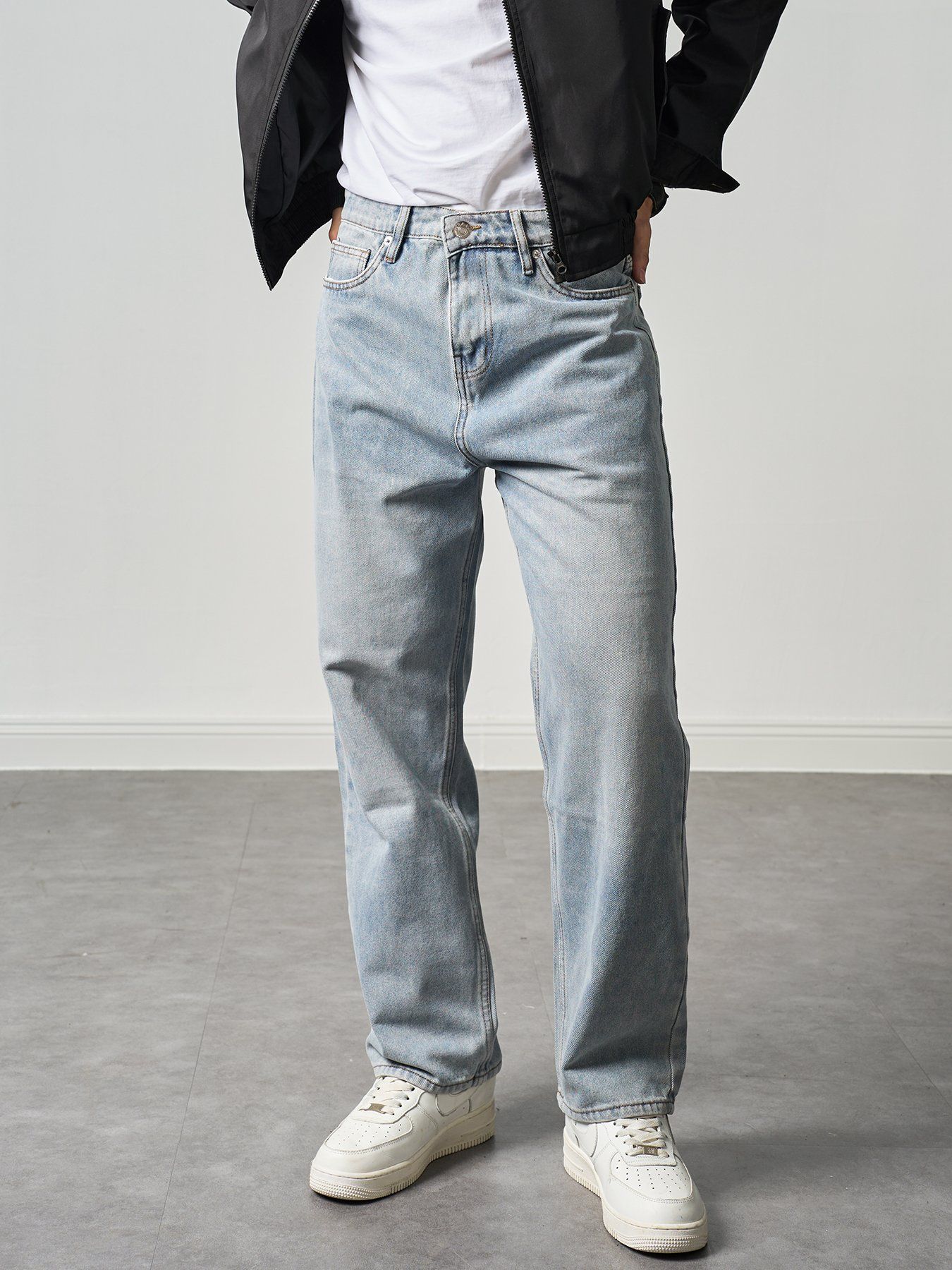  Quần jean straight grey mos 36 