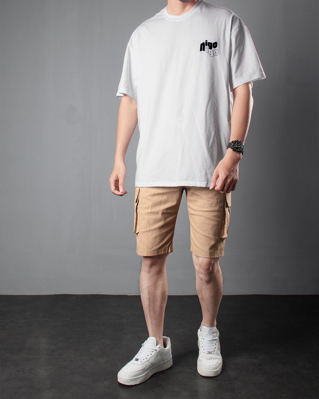  SMILE TEE LG NIGO TRẮNG 