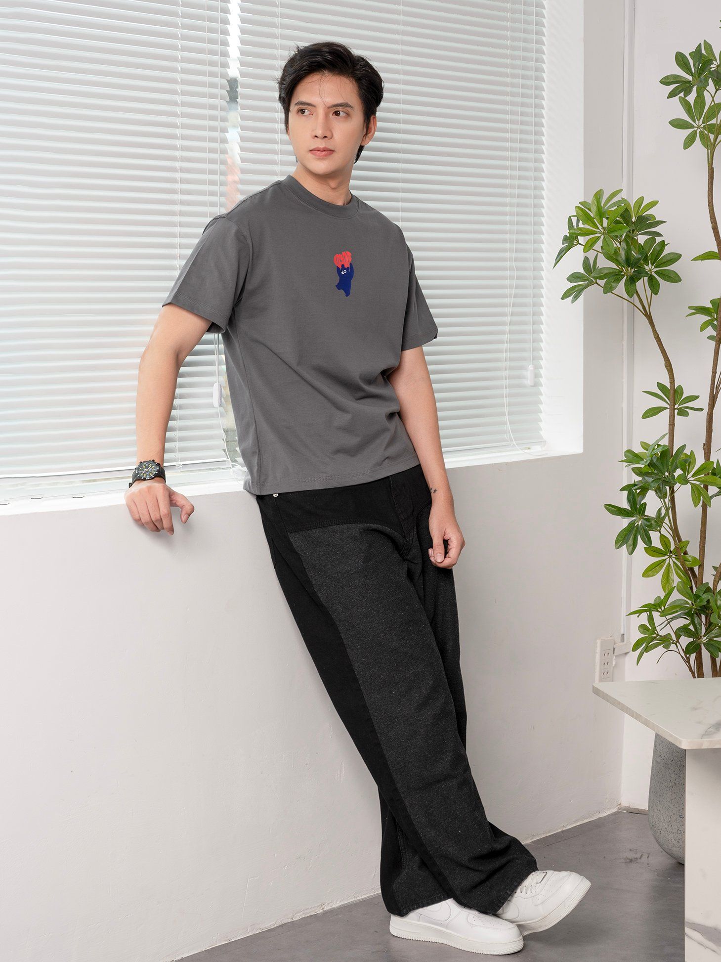  Quần jean chap wideleg black Gamida 51 