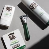  Dao cạo râu 5 lưỡi Bulldog Skincare Original Glass Razor có tay cầm thủy tinh siêu bền, chống bám bẩn 