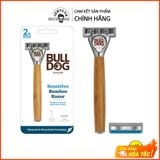  Hộp dao cạo râu 5 lưỡi cho da nhạy cảm Bulldog Skincare Sensitive Bamboo Razor tay cầm được làm bằng tre tư nhiên 