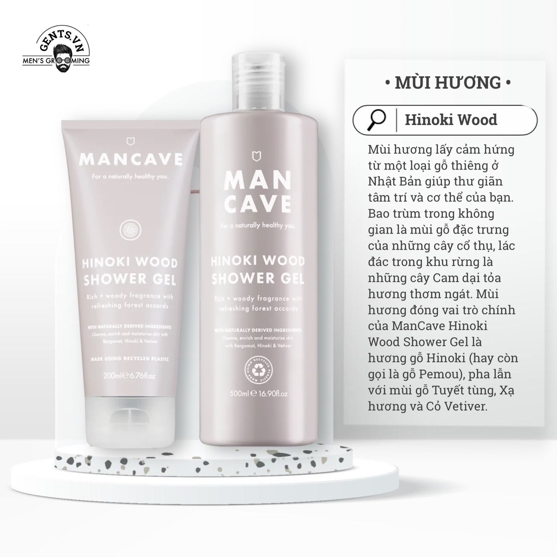  Sữa tắm nam làm sạch sâu ManCave Shower Gel (200/500ml) với hương thơm nam tính sảng khoái 