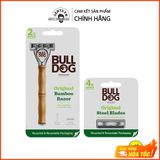  Bộ 1 hộp dao cạo râu và hộp 4 lưỡi cạo râu 5 lưỡi kép Bulldog Skincare Original Bamboo Razor 