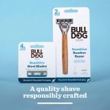  Hộp dao cạo râu 5 lưỡi cho da nhạy cảm Bulldog Skincare Sensitive Bamboo Razor tay cầm được làm bằng tre tư nhiên 