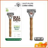  Hộp dao cạo râu 5 lưỡi kép Bulldog Skincare Original Bamboo Razor tay cầm được làm bằng tre tư nhiên 