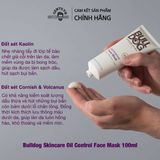  Mặt nạ đất sét kiểm soát dầu Bulldog Skincare Oil Control Face Mask 100ml - Giảm mụn ẩn & mụn đầu đen, kiểm soát dầu, se khít lỗ chân lông 