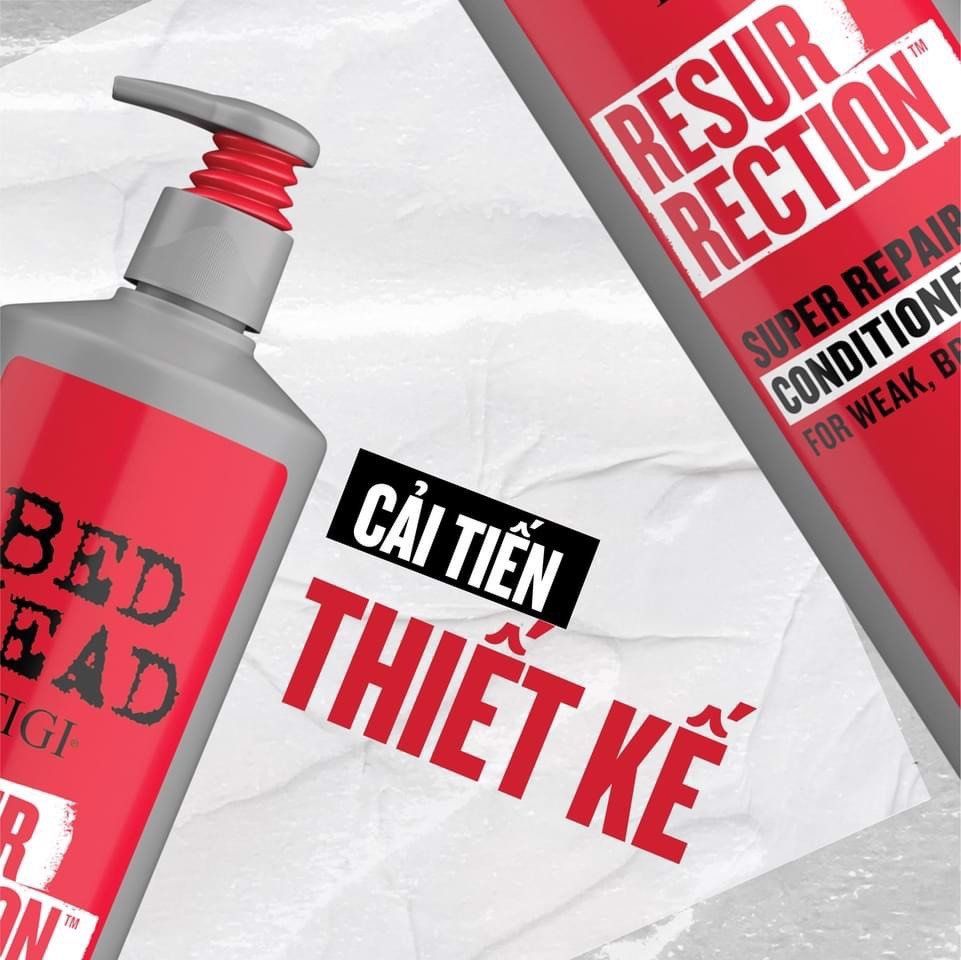  Bộ dầu gội xả Tigi Bed Head Resurrection cho tóc khô hư tổn nặng 970ml - Phục hồi hư tổn, siêu mượt 